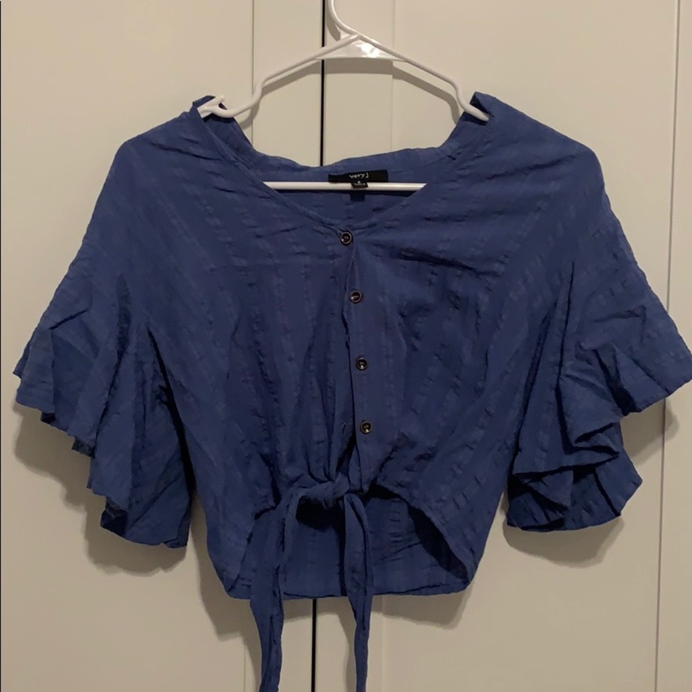 Blue Crop Top